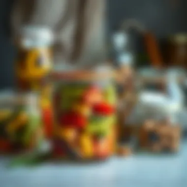 Glass containers for food preservation