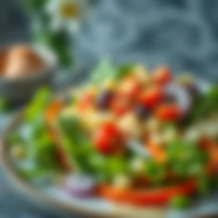 A plate of fresh spring salad with seasonal ingredients