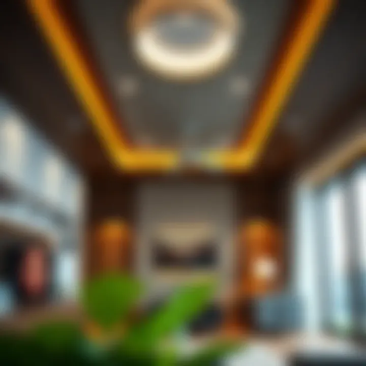 Functional and stylish ceiling installation in modern living space