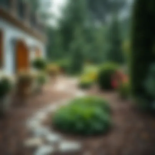 A beautifully designed garden pathway showcasing an elegant layout