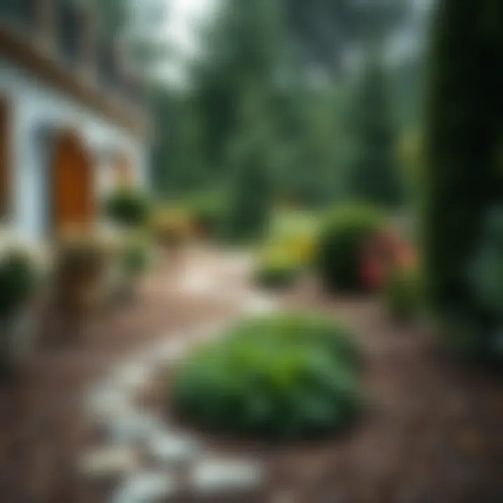 A beautifully designed garden pathway showcasing an elegant layout