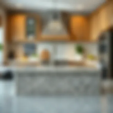 Granite Stone in a Stylish Kitchen Granite kitchen stone set against a backdrop of a well-decorated kitchen.