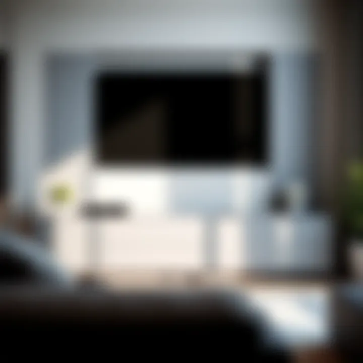 Contemporary gray TV unit showcasing minimalist style