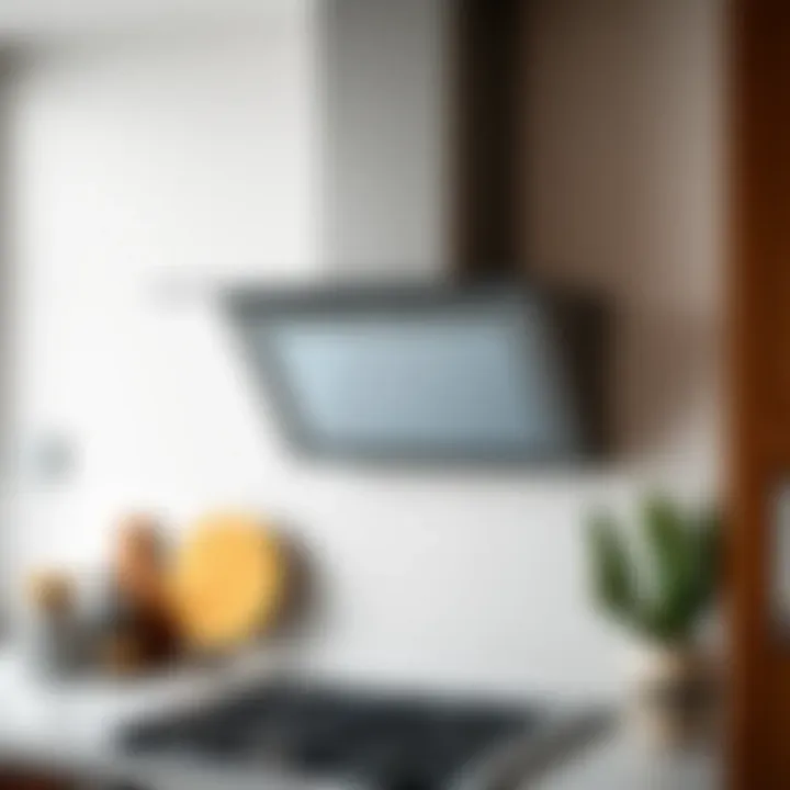 Safety guidelines for extractor hood installation above cooktop