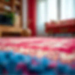 A beautifully cleaned carpet showcasing its vibrant colors.