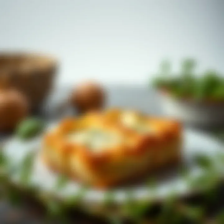 Flaky pastry filled with herbs and cheese, ready to eat