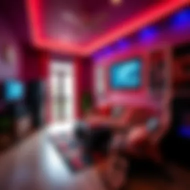 Vibrant Gaming Room Inspiration A vibrant gaming room that reflects personal style and comfort