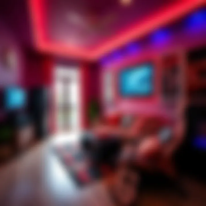 Vibrant Gaming Room Inspiration A vibrant gaming room that reflects personal style and comfort