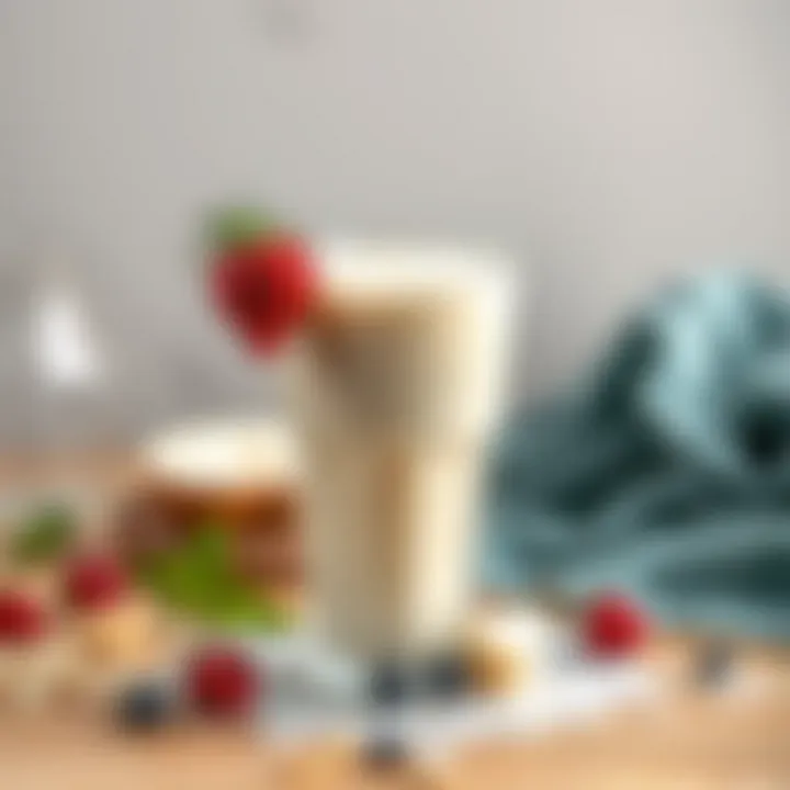 An inviting glass of homemade kefir