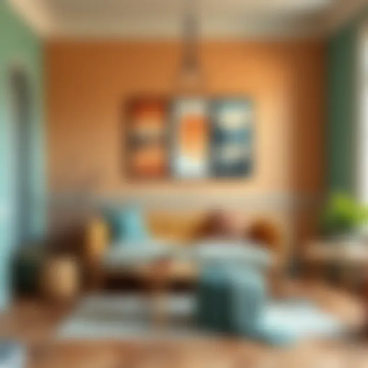 Color palette for interior wall paint selection