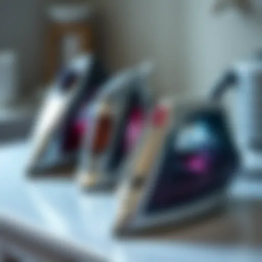 Different types of irons showcasing their unique features