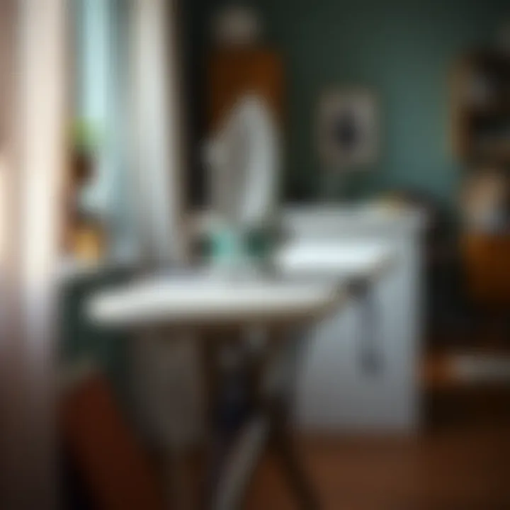 An ironing board setup emphasizing ergonomics and design