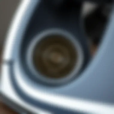 A close-up of an iron's soleplate demonstrating material quality