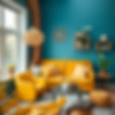 DIY project using brown and yellow colors creatively