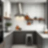 Clean and shining grout lines in a modern kitchen