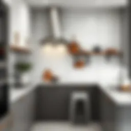 Clean and shining grout lines in a modern kitchen