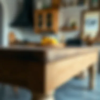 Detailed view of the craftsmanship of an extendable kitchen table