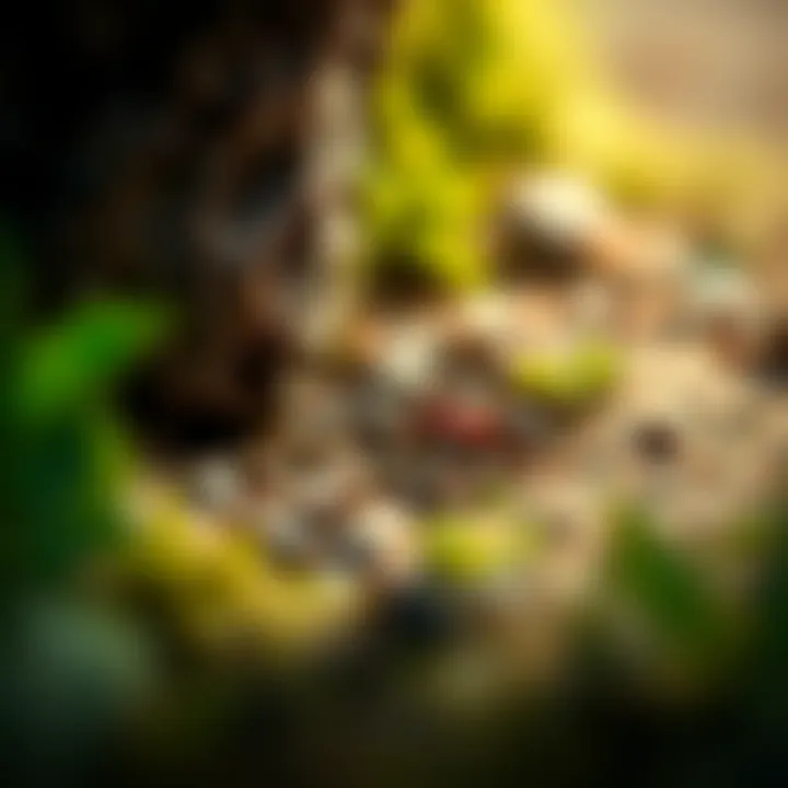 Ant nest in the ground