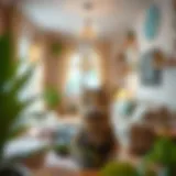 A cozy living space designed for a cat