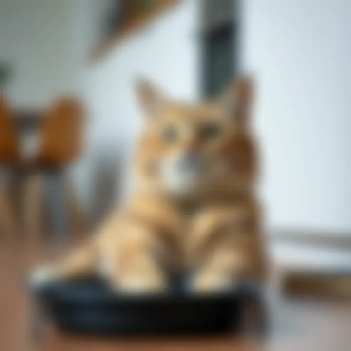 Playful cat enjoying a safe environment