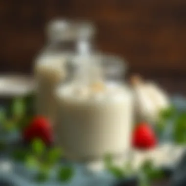 A vibrant jar of kefir grains ready for brewing