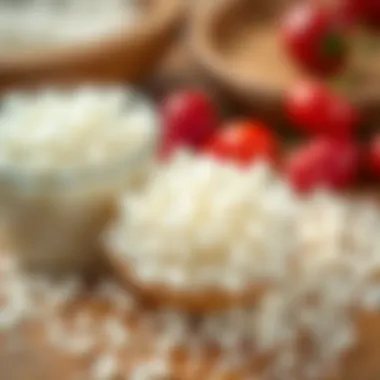 A close-up of fresh kefir grains