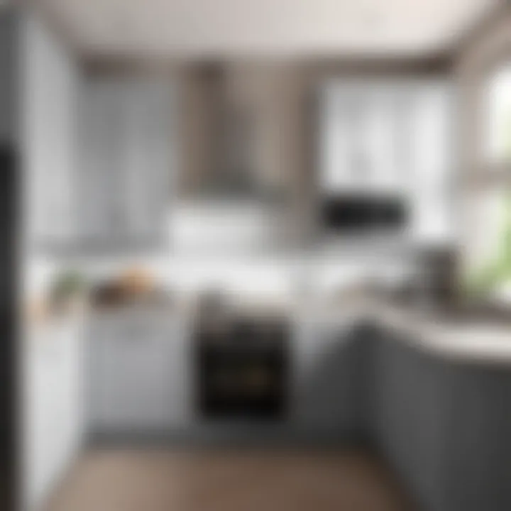 Light grey kitchen cabinetry enhancing a contemporary feel