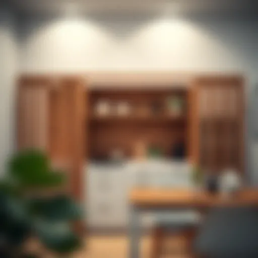 Elegant kitchen divider made from wood