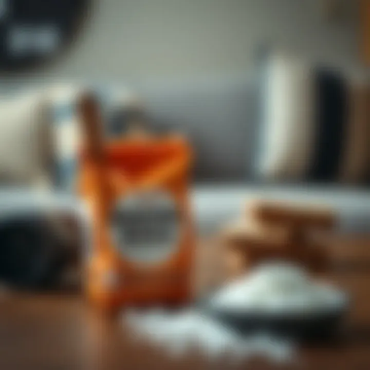 Using baking soda to eliminate odors from furniture