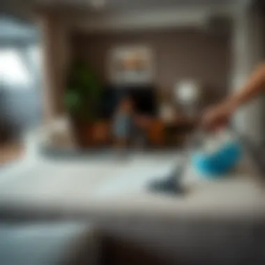 Cleaning upholstery with a steam cleaner