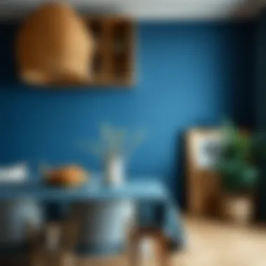 Creative DIY project using dark blue hues