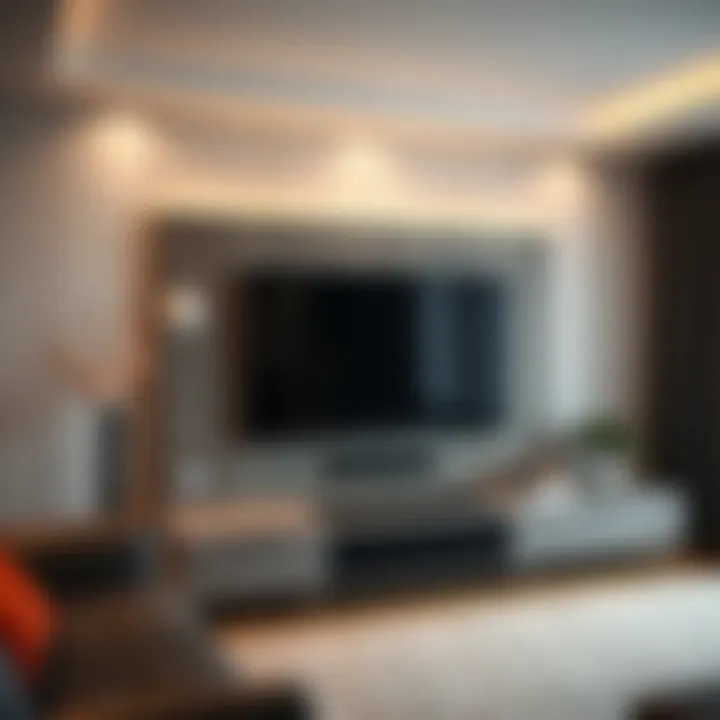 Sleek Minimalist TV Unit Style Minimalist large TV unit in a sleek interior