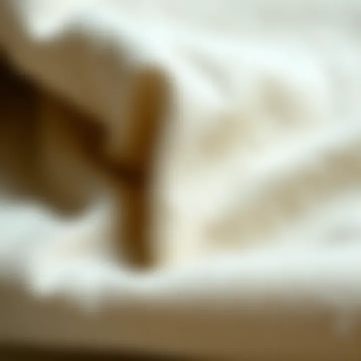 Close-up of linen fabric texture highlighting its natural fibers
