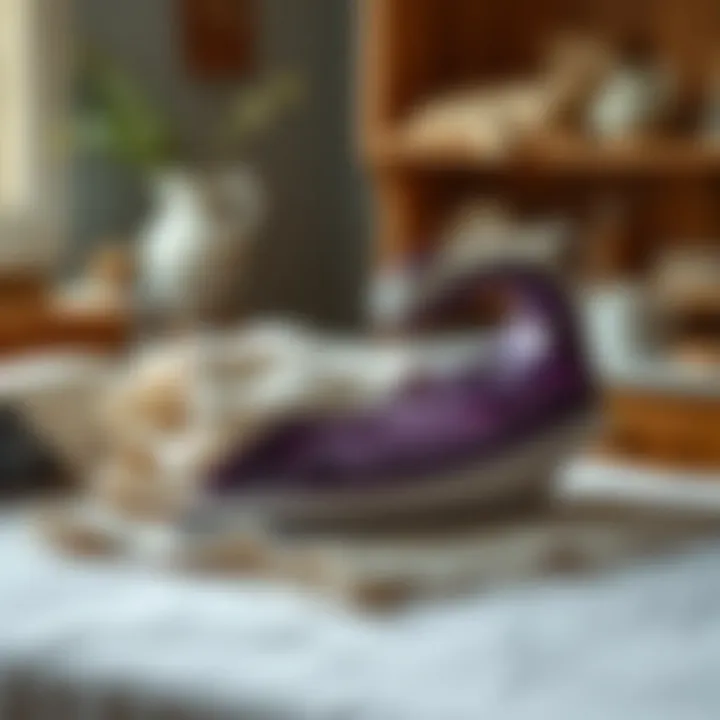 Ironing linen fabric with care to maintain its quality