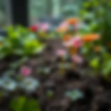 Lush plants thriving in healthy, fragrant soil