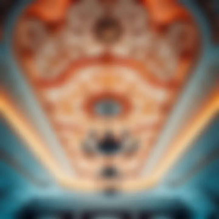 Luxurious Ceiling with Intricate Patterns Luxurious ceiling with intricate patterns for a sophisticated look
