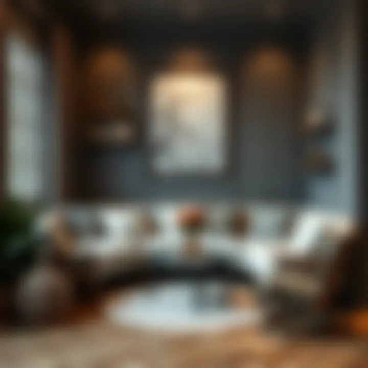 Cozy reading nook with plush seating