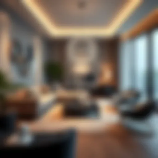 Elegant living room with modern furnishings