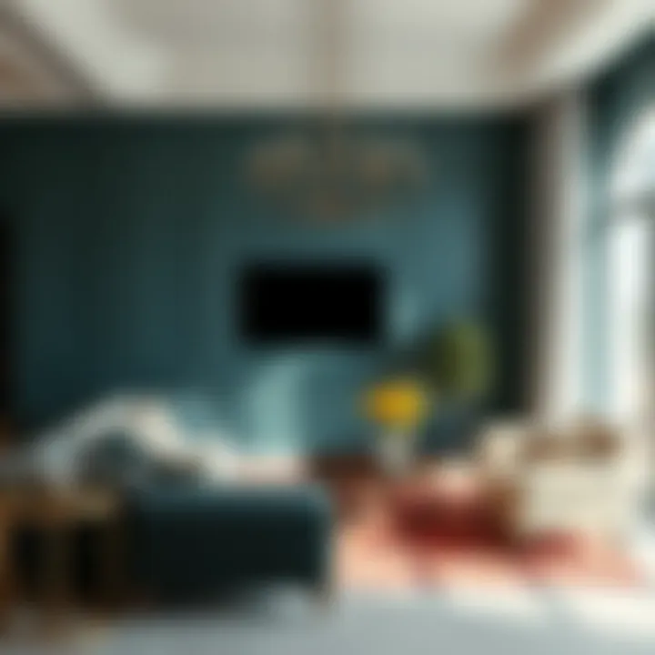 Sophisticated color palette in living room design