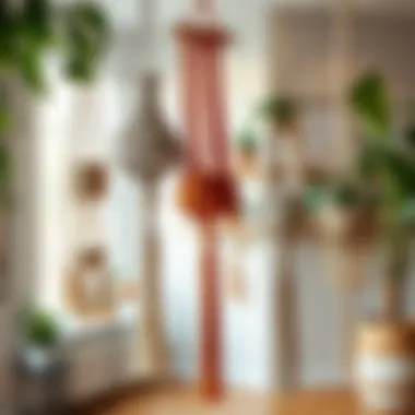 A collection of finished macrame projects demonstrating versatility