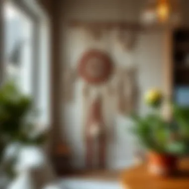 Beautifully crafted macrame wall hanging showcasing intricate designs