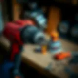 A close-up view of a power drill showcasing its features.