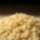 A close-up of yeast granules showcasing their texture and color