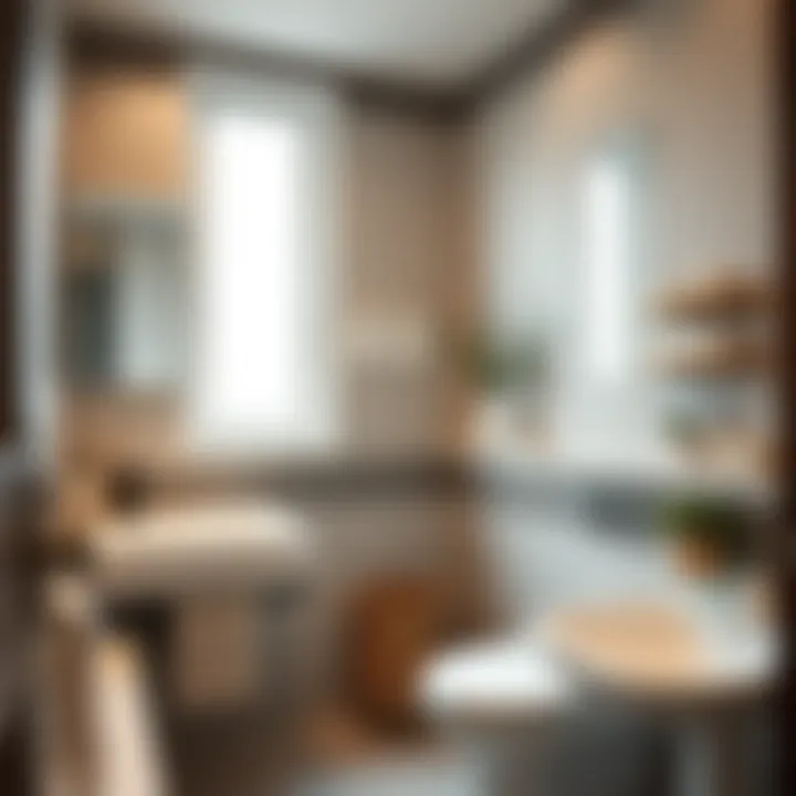 Minimalist decor elements enhancing the functionality of a small bathroom