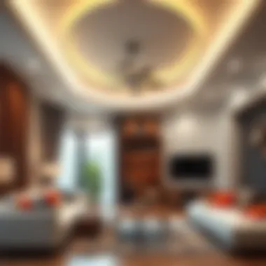 Elegant modern ceiling design that enhances the living space