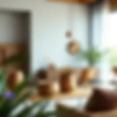 Modern interior design featuring wood-inspired ceramics