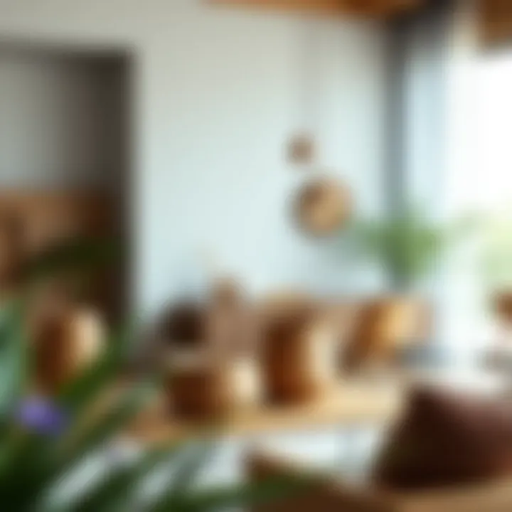 Modern interior design featuring wood-inspired ceramics