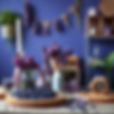 DIY project showcasing purple materials