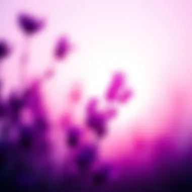 Abstract representation of psychological effects of purple