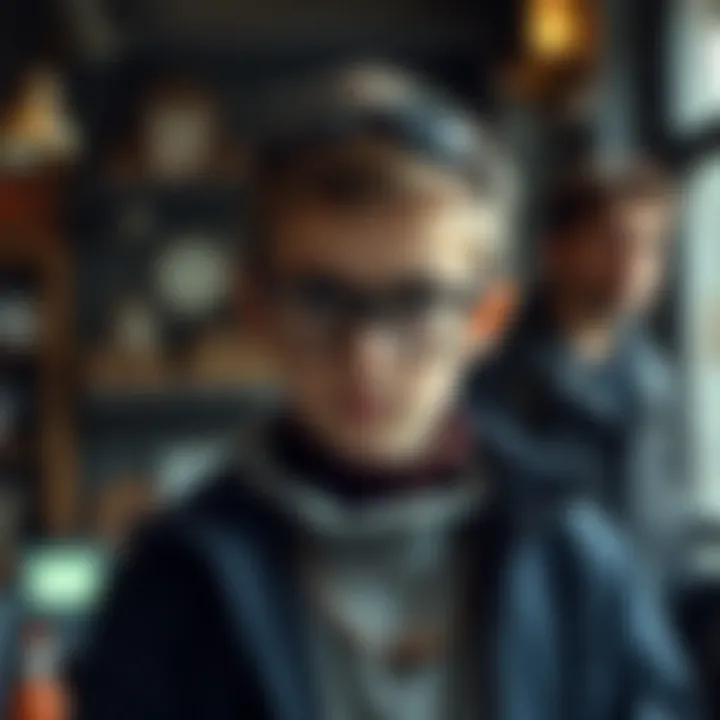 A representation of modern young inventors inspired by historical figures